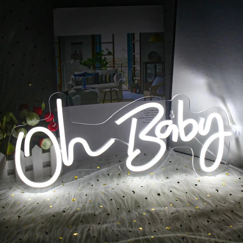 Oh Baby 5V USB LED Neon Sign - Budget Friendly