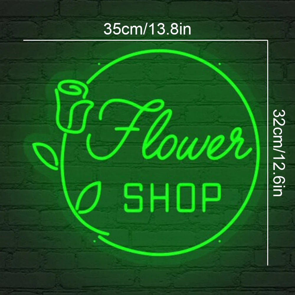 Flower Shop 5V USB LED Neon Sign - Budget Friendly