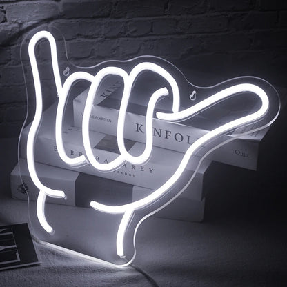 Gesture Encourage Praise 5V USB LED Neon Sign - Budget Friendly