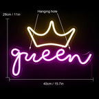 queen – Kroon – LED-neonbord (5 V USB)