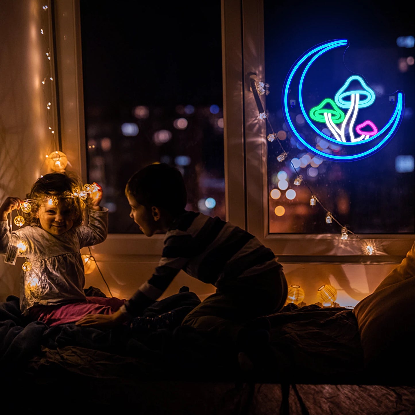 Moon Mushroom 5V USB LED Neon Sign - Budget Friendly