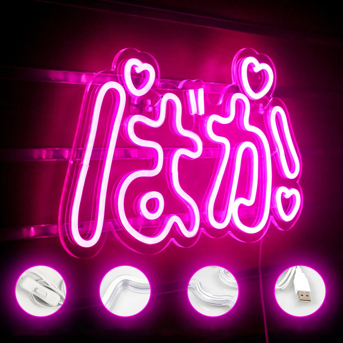 Japanese Anime 5V USB LED Neon Sign - Budget Friendly