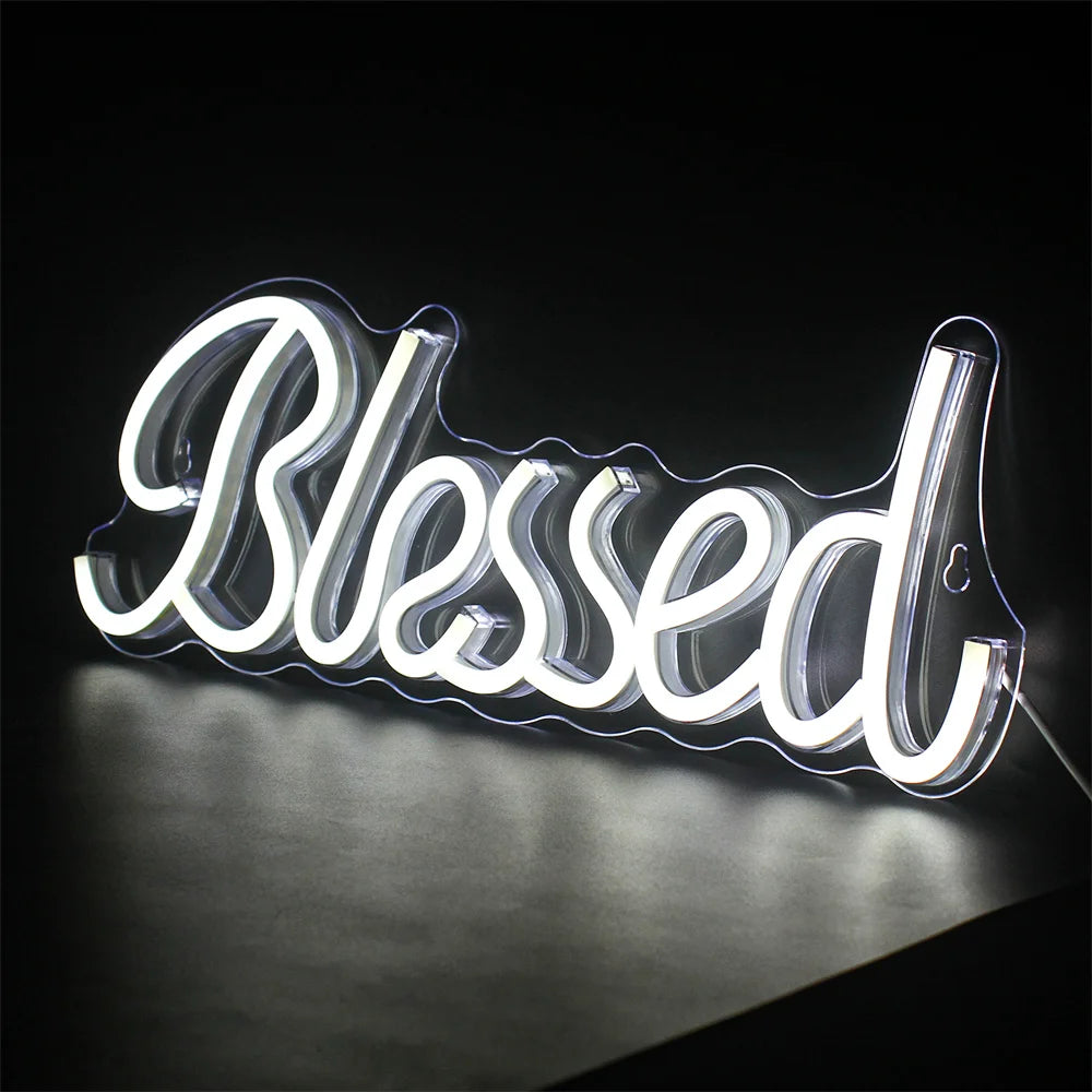Blessed 5V USB LED Neon Sign - Budget Friendly