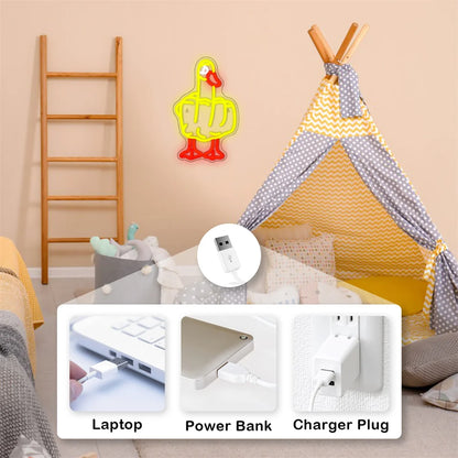 Duck 5V USB LED Neon Sign - Budget Friendly