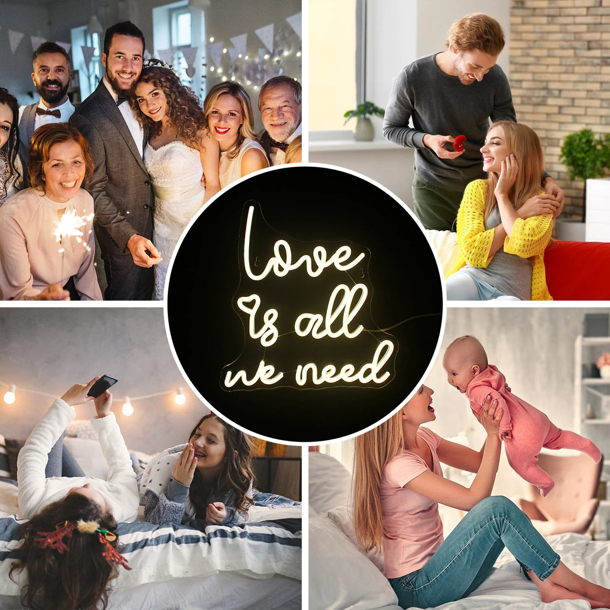 Love is all we need – LED-neonbord (5 V USB)