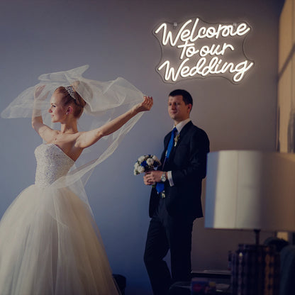 Welcome to our Wedding 5V USB LED Neon Sign - Budget Friendly