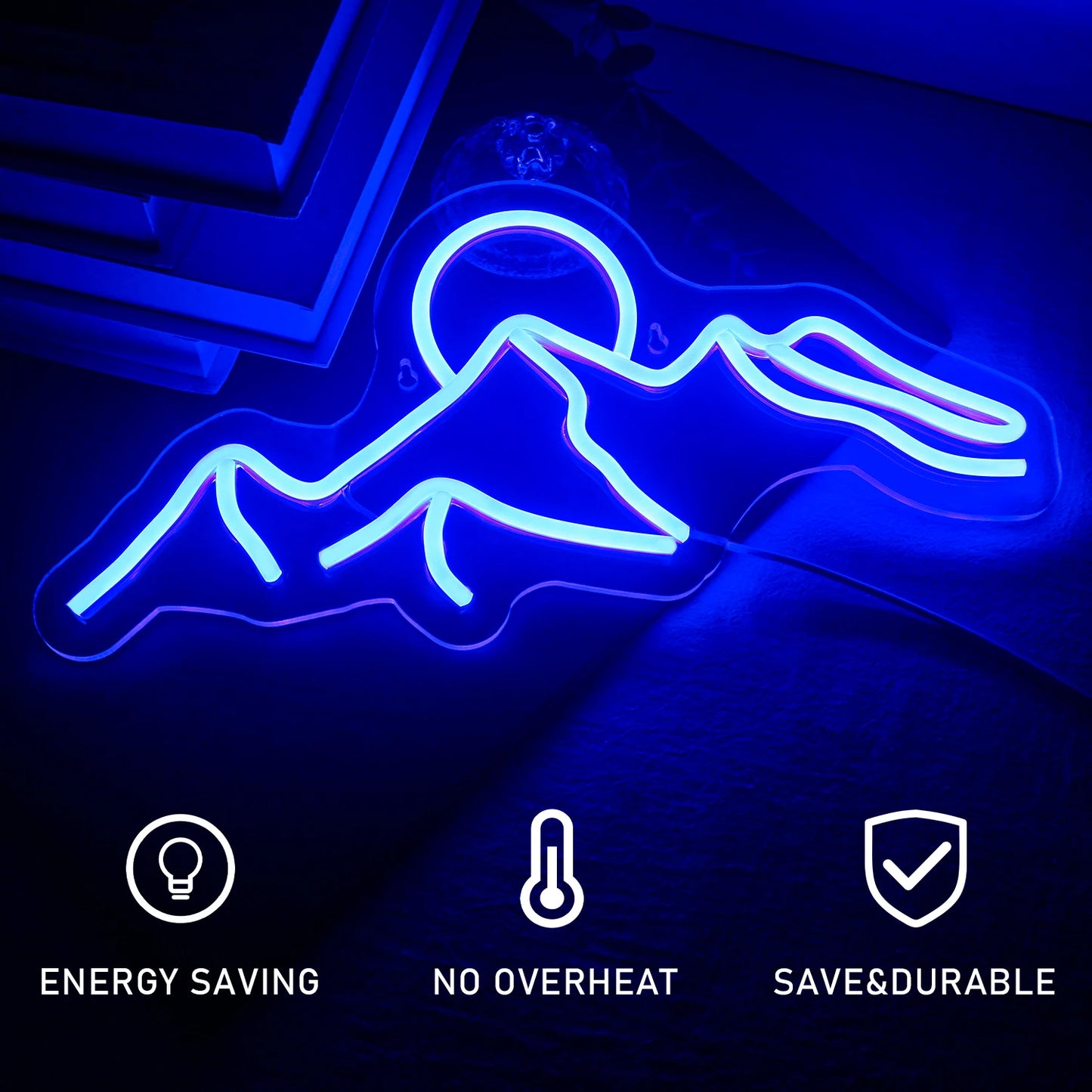 Mountain Sunset 5V USB LED Neon Sign - Budget Friendly