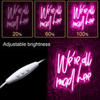We're All Mad Here 5V USB LED Neon Sign - Budget Friendly