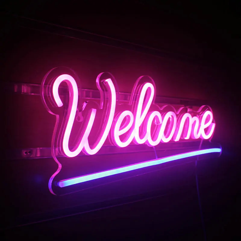 Welcome 5V USB LED Neon Sign - Budget Friendly