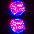 Game Over – Ronde rand – LED-neonbord (5 V USB)