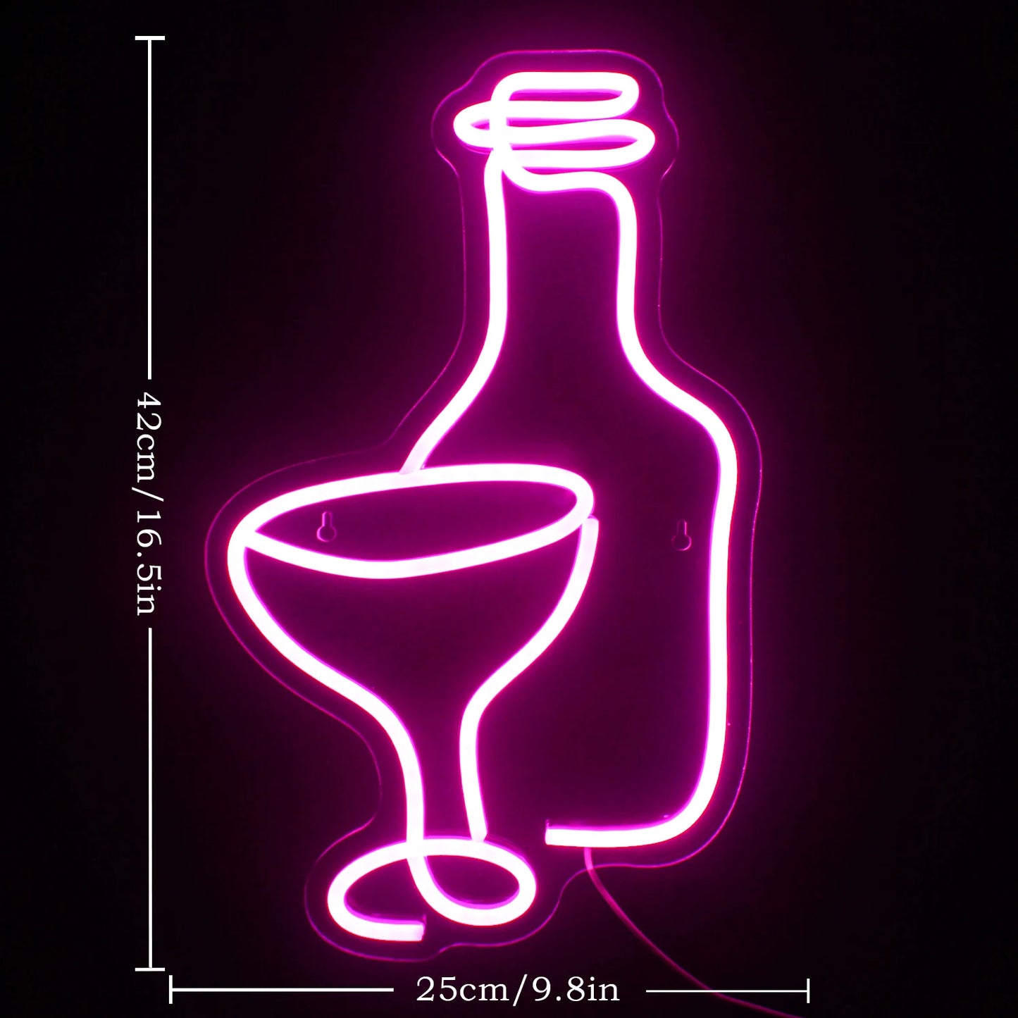 Wine Glass 5V USB LED Neon Sign - Budget Friendly