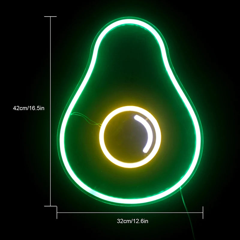 Avocado 5V USB LED Neon Sign - Budgetvriendelijk