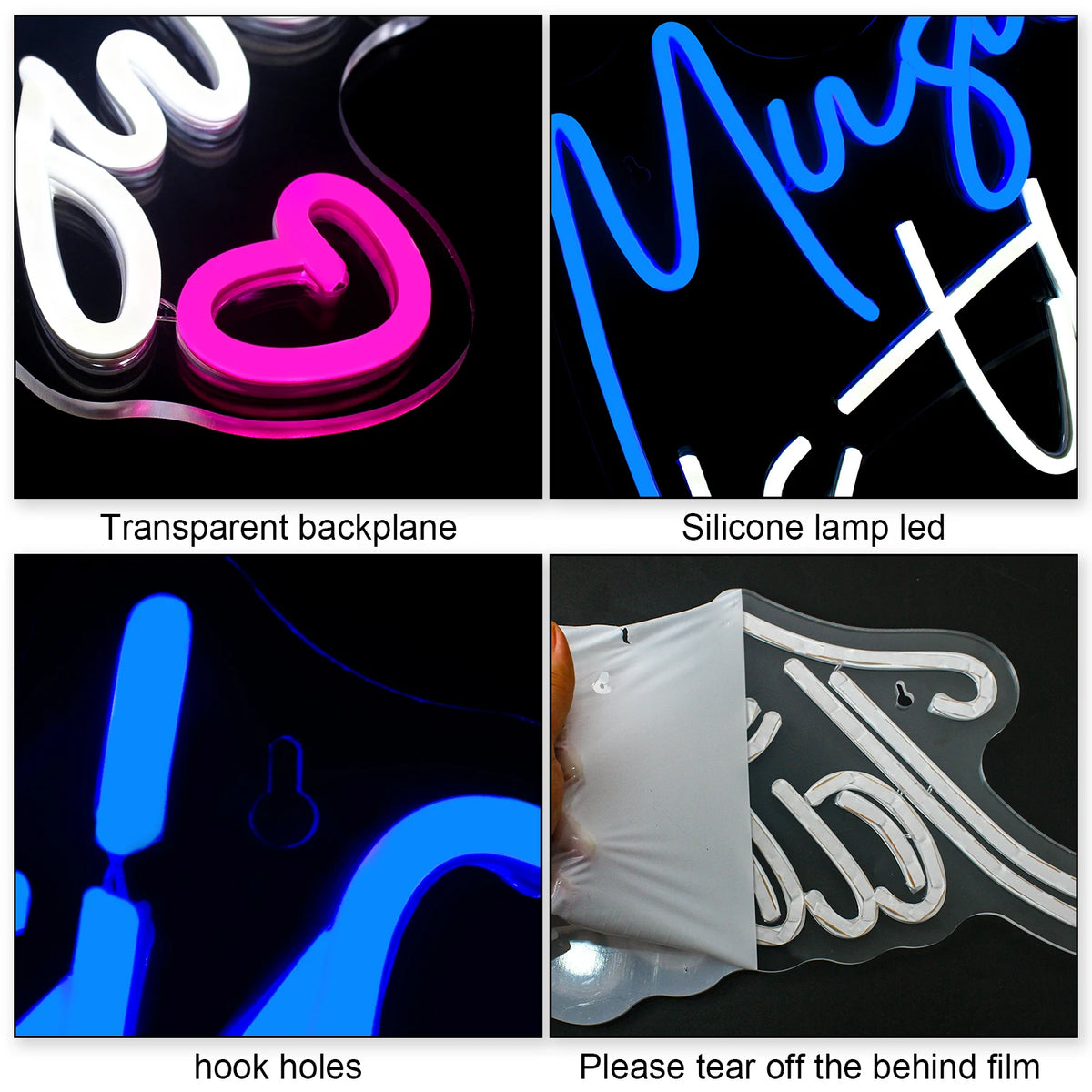 Music is the answer – Hart – LED-neonbord (5 V USB)