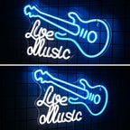 Live Music – Gitaar – LED-neonbord (5 V USB)
