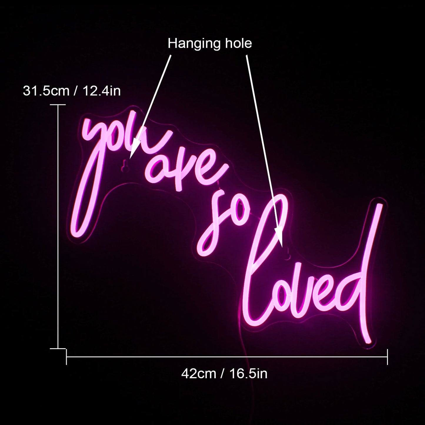 You Are So Loved 5V USB LED Neon Sign - Budget Friendly