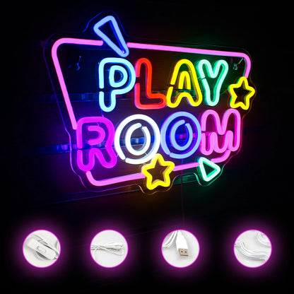 Play Room 5V USB LED Neon Sign - Budget Friendly