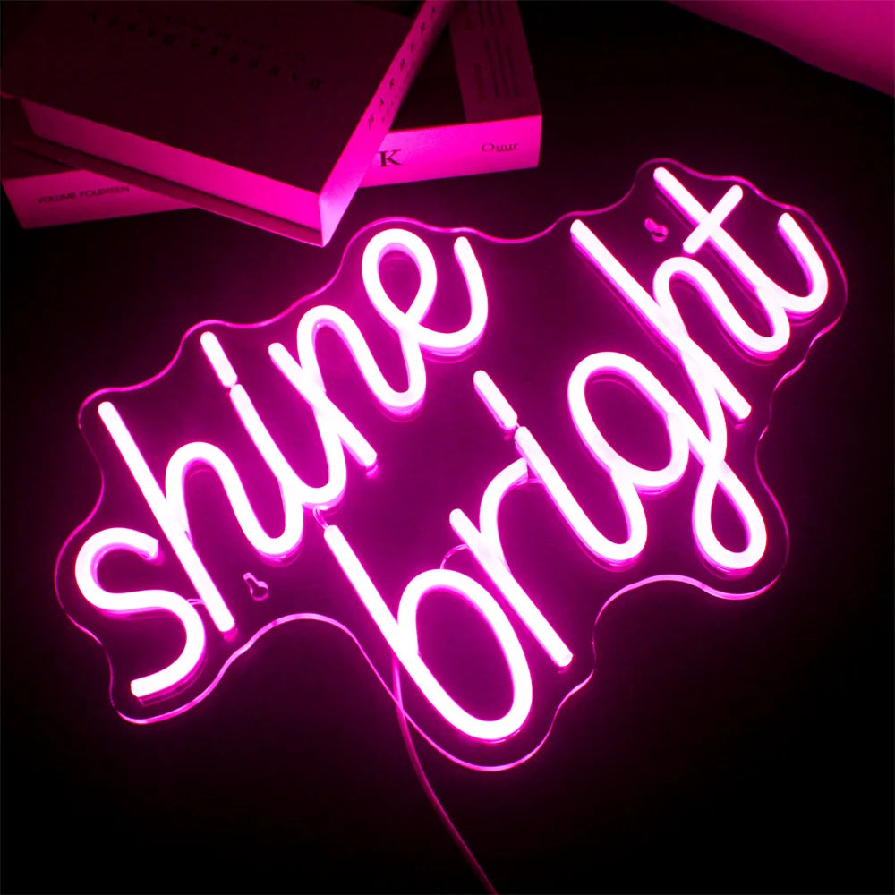 Shine Bright – LED-neonbord (5 V USB)