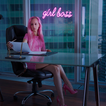 Girl Boss 5V USB LED Neon Sign - Budget Friendly