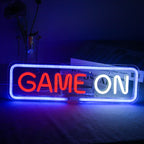 GAME ON – Afgerond rechthoekig kader – LED-neonbord (5 V USB)