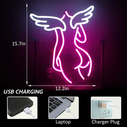 Angel 5V USB LED Neon Sign - Budget Friendly