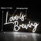 Love Is Brewing – LED-neonbord (5 V USB)