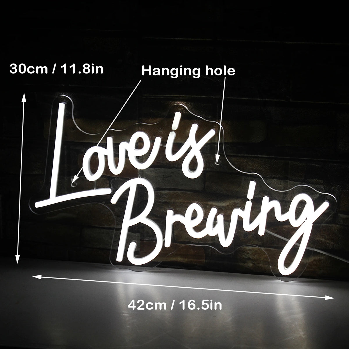 Love Is Brewing – LED-neonbord (5 V USB)