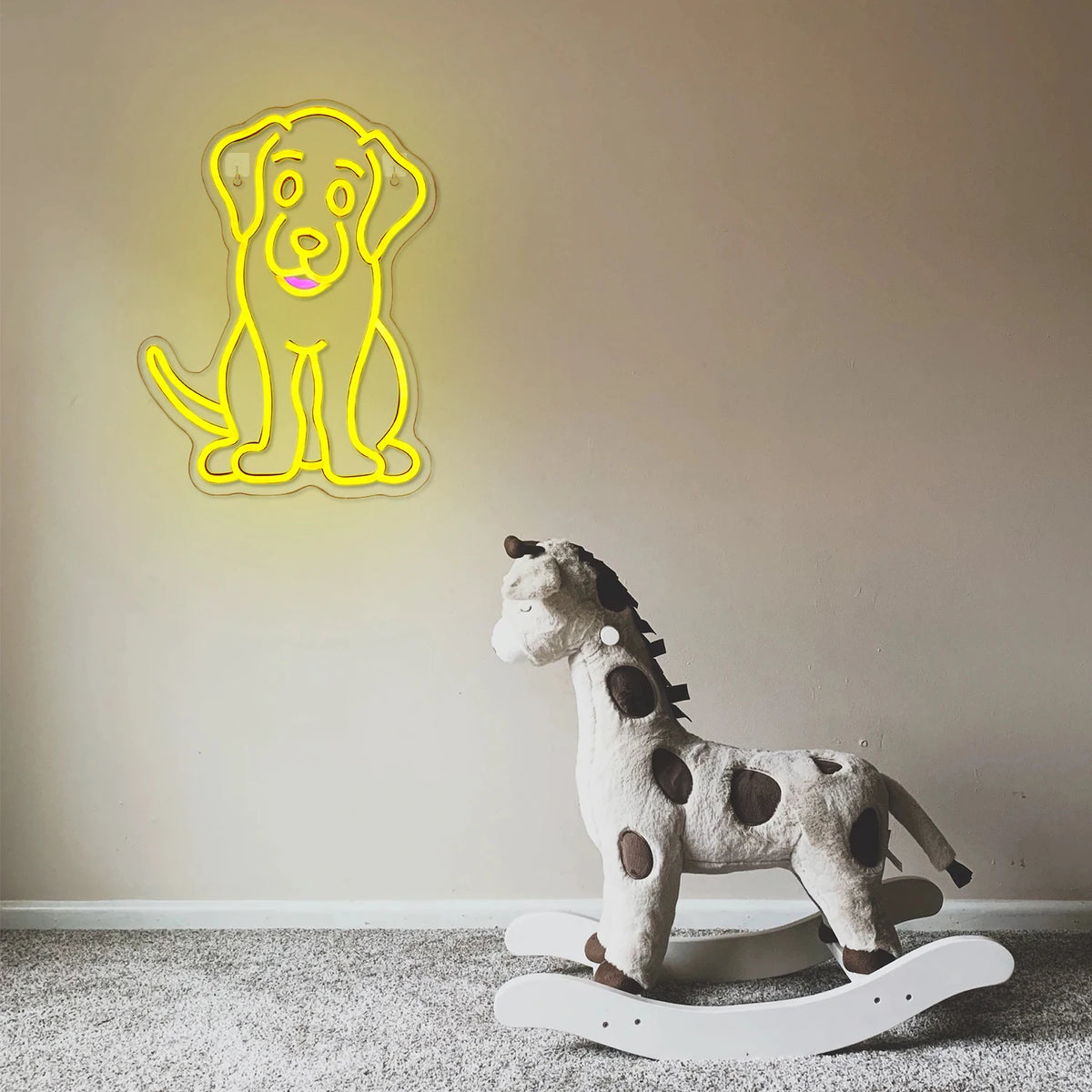 Hond – LED-neonbord (5 V USB)