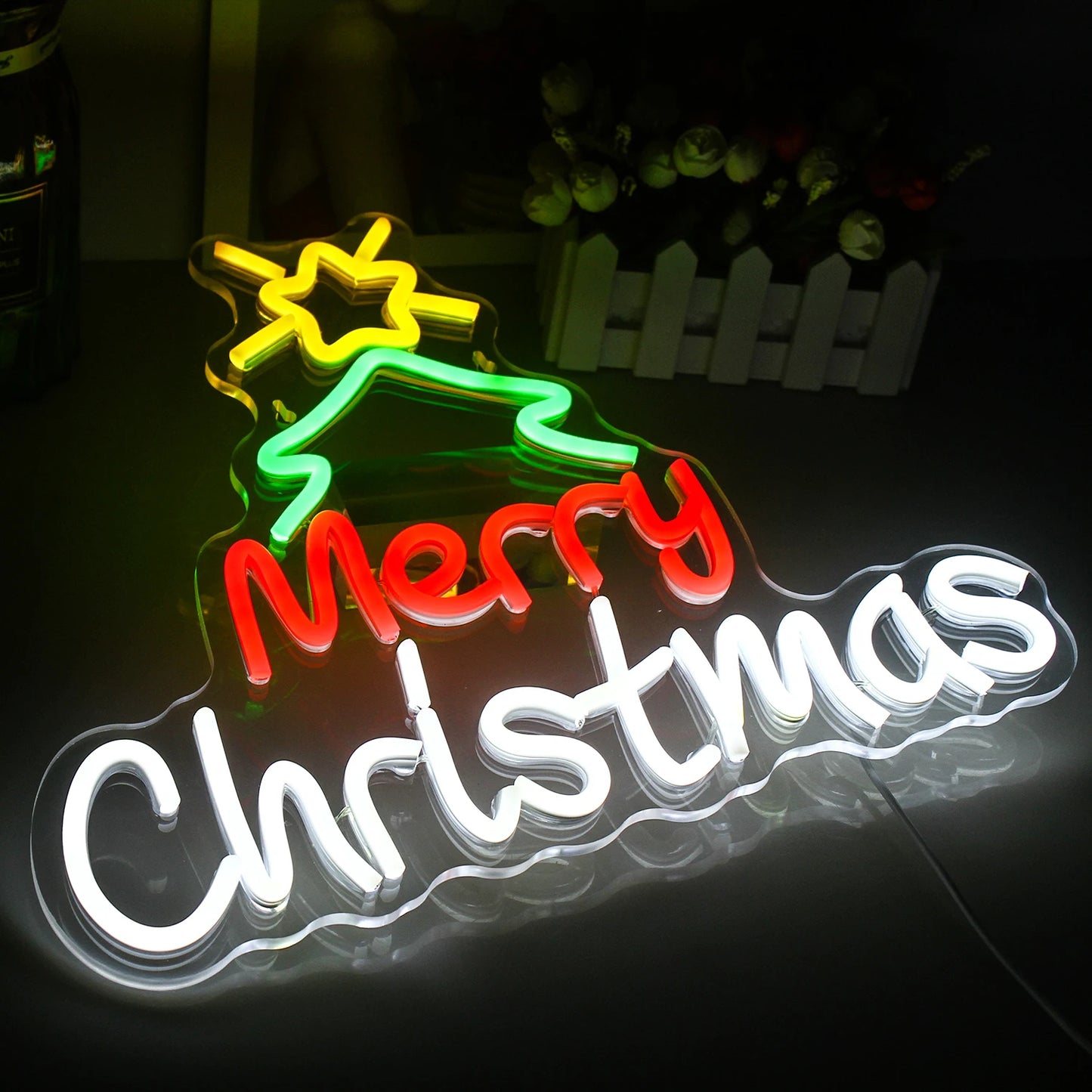 Merry Christmas 5V USB LED Neon Sign - Budget Friendly