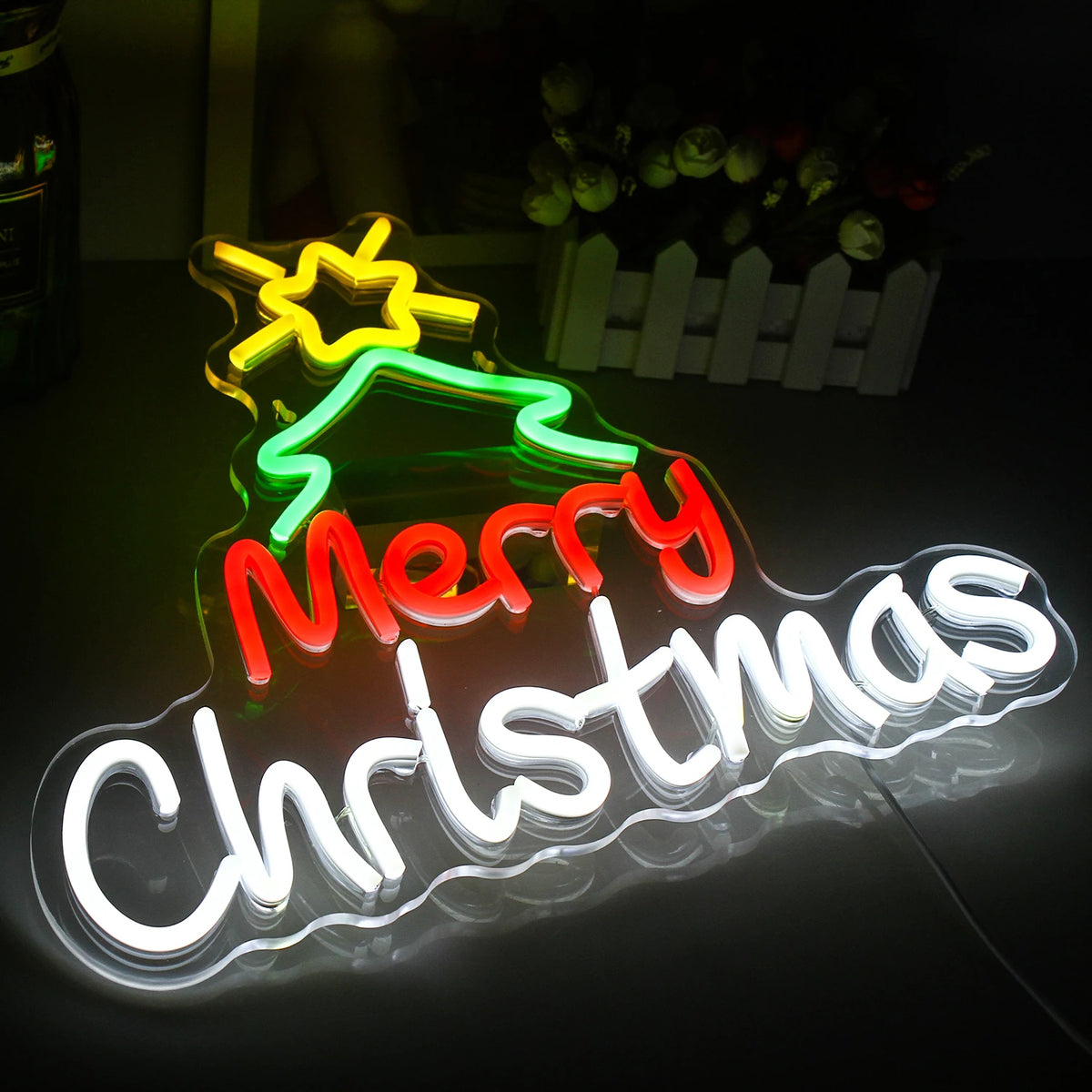 Merry Christmas 5V USB LED Neon Sign - Budget Friendly