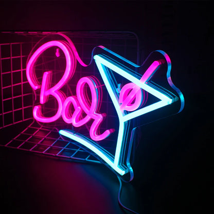 Bar Wine Glass 5V USB LED Neon Sign - Budget Friendly