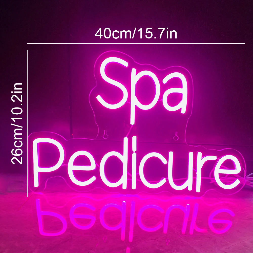 Spa Pedicure 5V USB LED Neon Sign - Budget Friendly