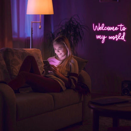 Welcome to my world 5V USB LED Neon Sign - Budget Friendly