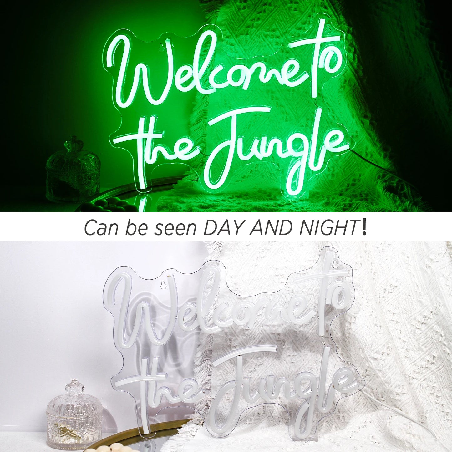 Welcome to the Jungle 5V USB LED Neon Sign - Budget Friendly