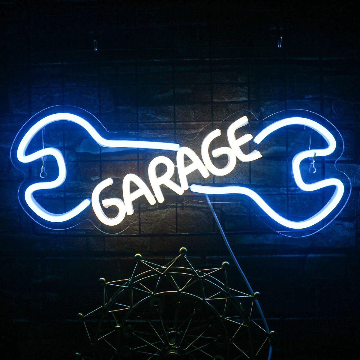 GARAGE – Moersleutel – LED-neonbord (5 V USB)
