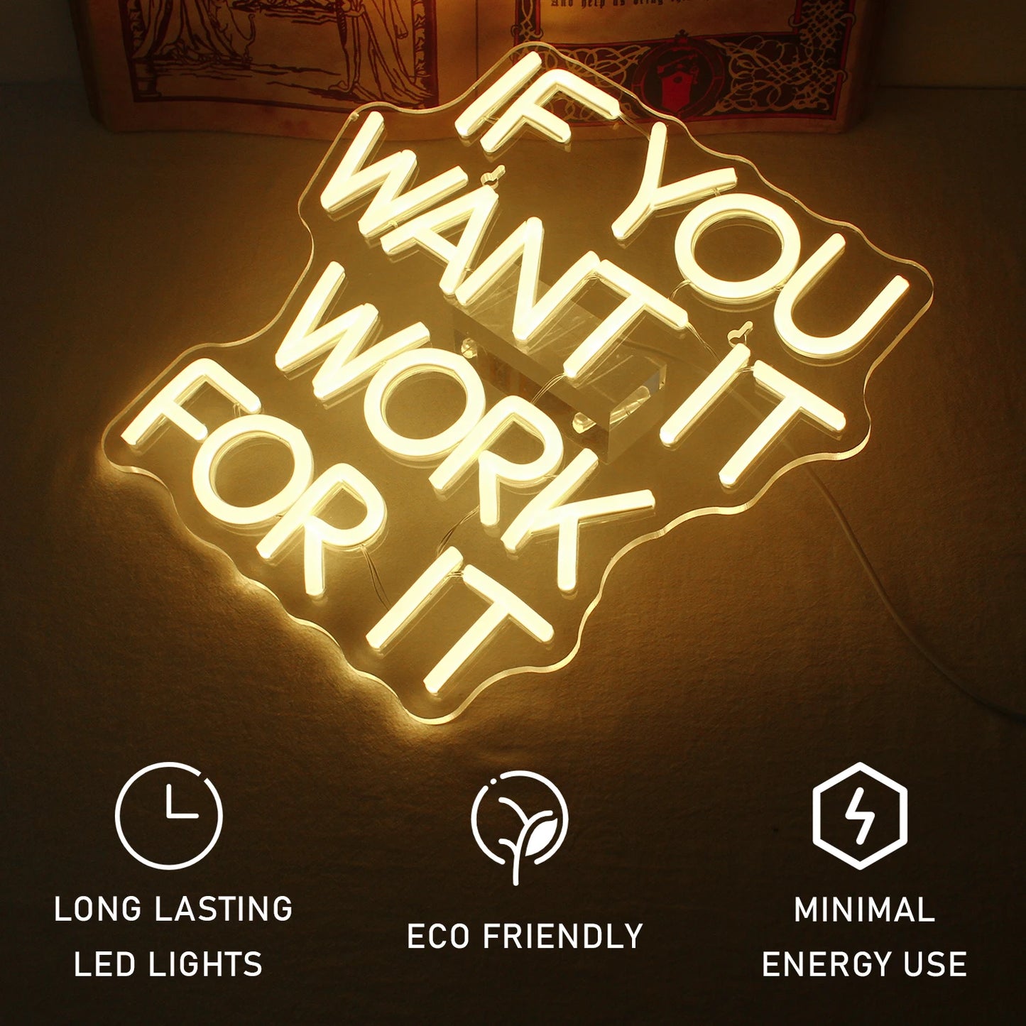 if you want it work for it 5V USB LED Neon Sign - Budget Friendly