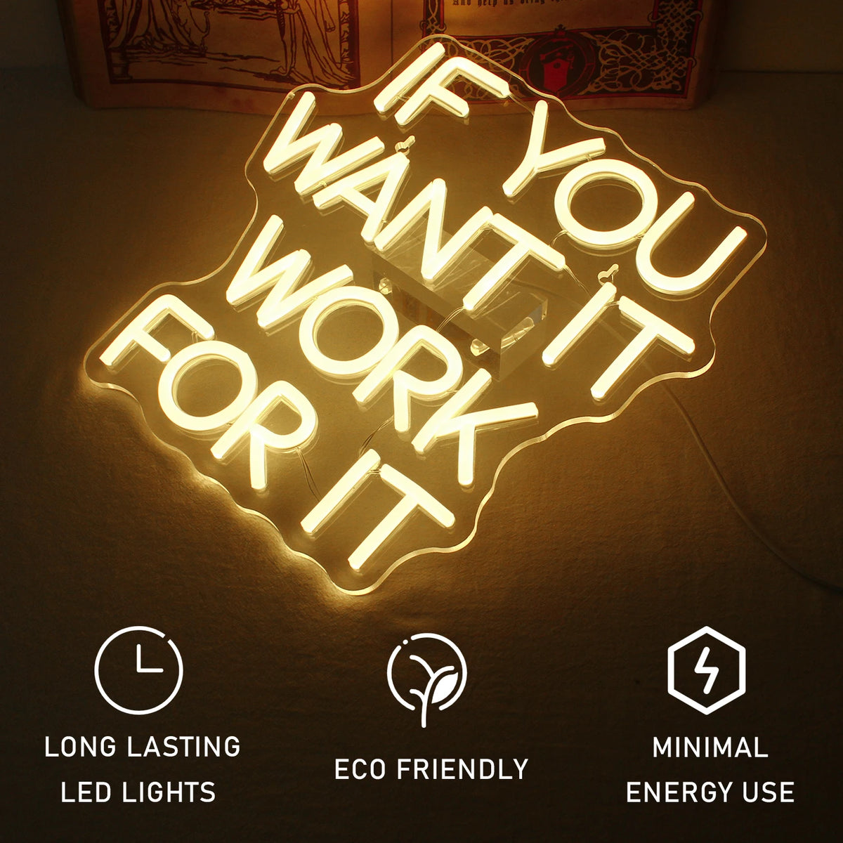 if you want it work for it – LED-neonbord (5 V USB)