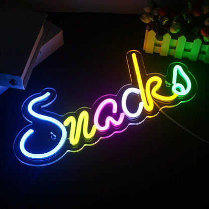 Colorful Snacks 5V USB LED Neon Sign - Budget Friendly
