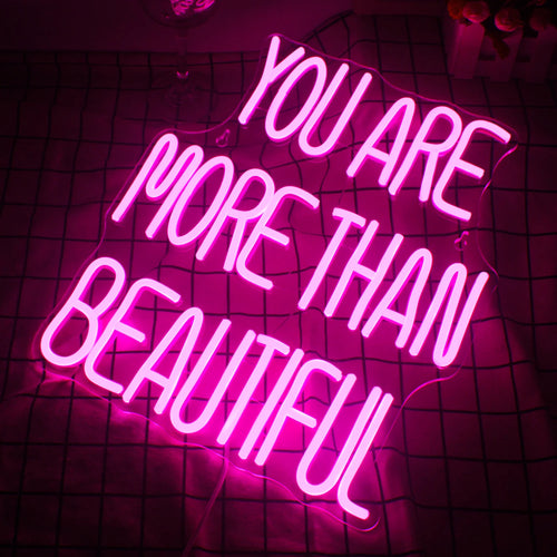 You Are More Than Beautiful – LED-neonreclame (5 V USB)