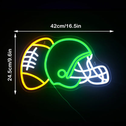 Rugby Helmet 5V USB LED Neon Sign - Budget Friendly
