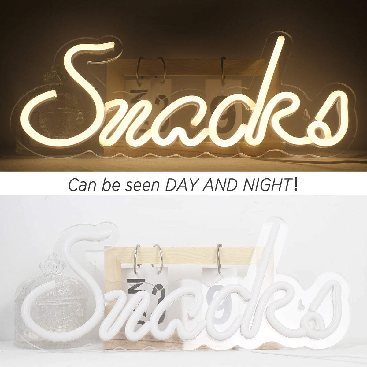 Snacks – LED-neonreclame (5 V USB)