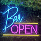 BAR OPEN – Horizontale lijnen – LED-neonreclame (5 V USB)