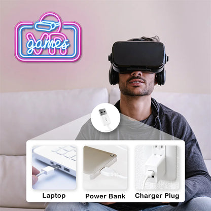 VR Game 5V USB LED Neon Sign - Budget Friendly