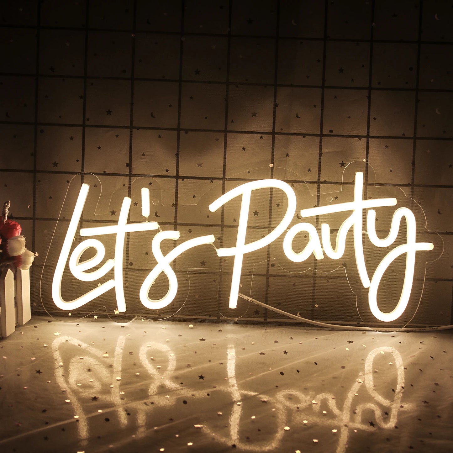 Let's Party 5V USB LED Neon Sign - Budget Friendly