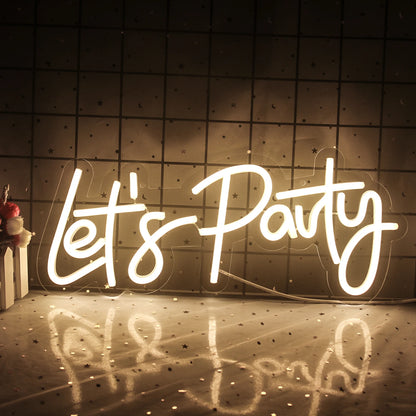 Let's Party 5V USB LED Neon Sign - Budget Friendly