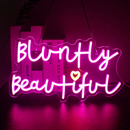 Bluntly Beautiful – Hart – LED-neonreclame (5 V USB)
