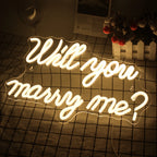 Will You Marry Me Wedding Proposal Decoration Party 5V USB LED Neon Sign - Budget Friendly