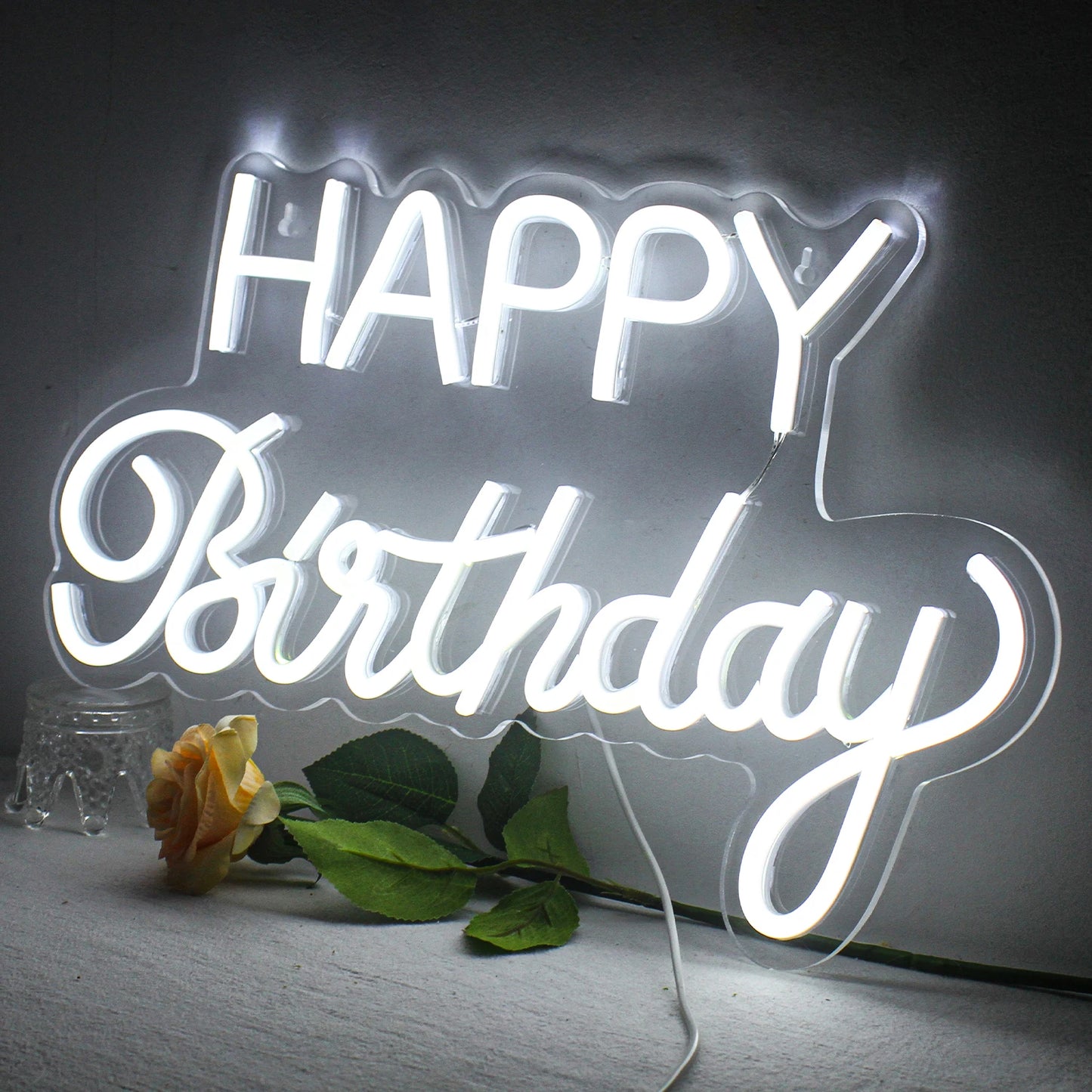 Happy Birthday 5V USB LED Neon Sign - Budget Friendly