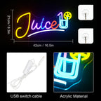 Juice 5V USB LED Neon Sign - Budget Friendly