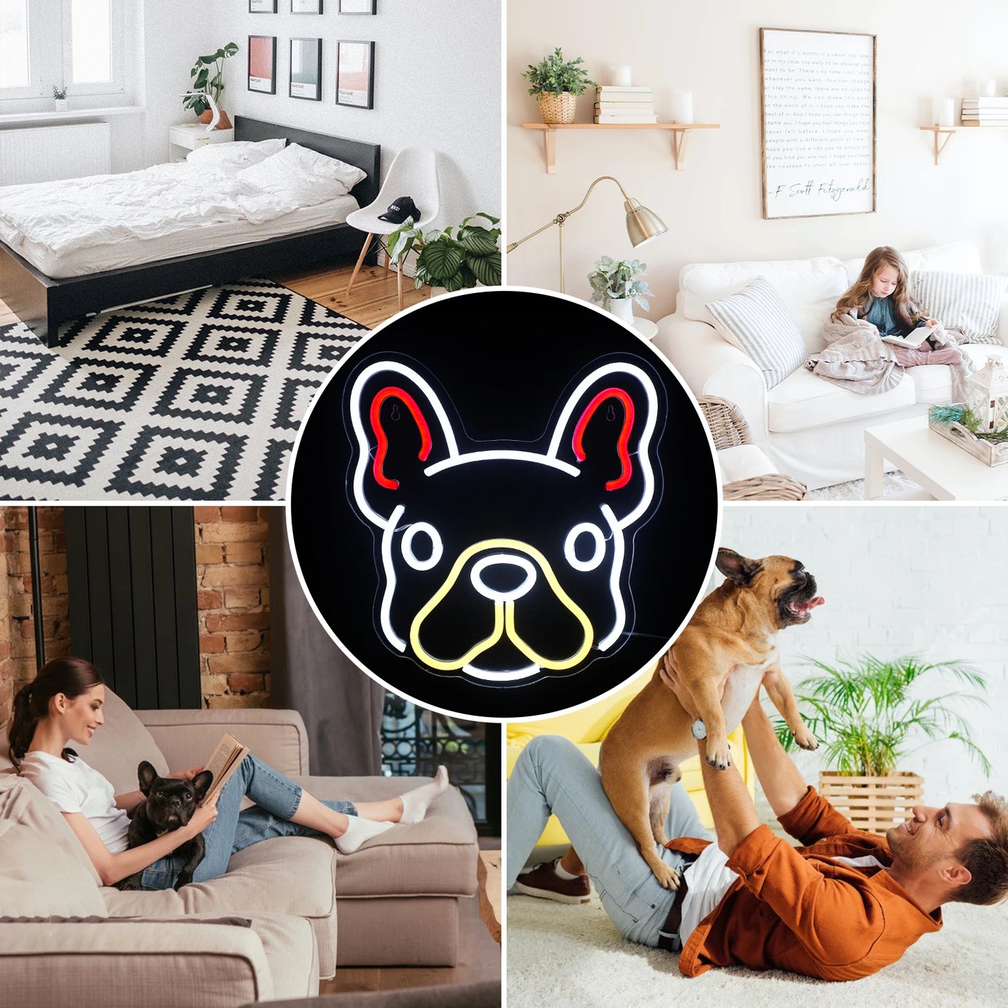 Cute Dog 5V USB LED Neon Sign - Budget Friendly