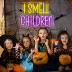 I Smell Children – Halloweenfeestdecoratie – LED-neonbord (5 V USB)